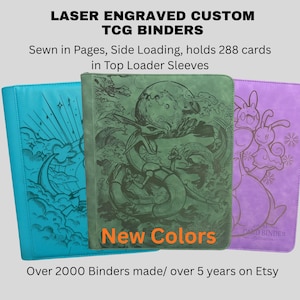 Portafoglio personalizzato con incisione laser, raccoglitore per carte collezionabili con incisione laser a 9 tasche, in pelle PU, per collezionisti di carte collezionabili.