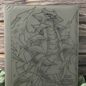 Custom Laser Engraved Top Loader" 9 pocket Laser Engraved Trading Card Binder –  PU Leather Storage for TCG Collectors