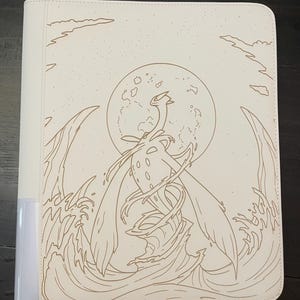 Custom &quot;Top Loader&quot; 9 pocket Laser Engraved Trading Card Binder – Custom PU Leather Storage for TCG Collectors