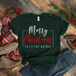 メリークリスマス、汚い動物さん | Tシャツ、長袖Tシャツ、クルーネックスウェットシャツ、またはフード付きスウェットシャツ