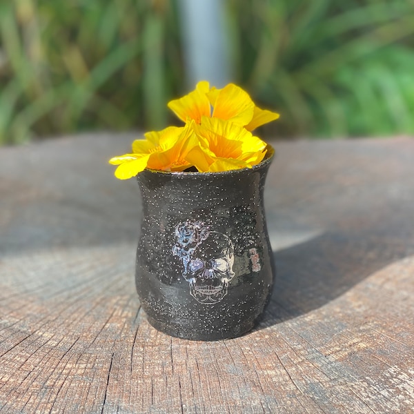 Handmade, Vase Pot Bol pour plantes, cache pot / bougies fait main Potterie pottery, plante intérieur, planter, Bowl candle plant pot skull