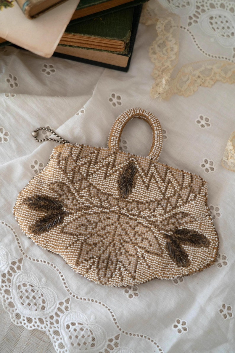 1920's Inspired Gatsby Beaded Evening Bag - Tiffany Blue Deco Drape