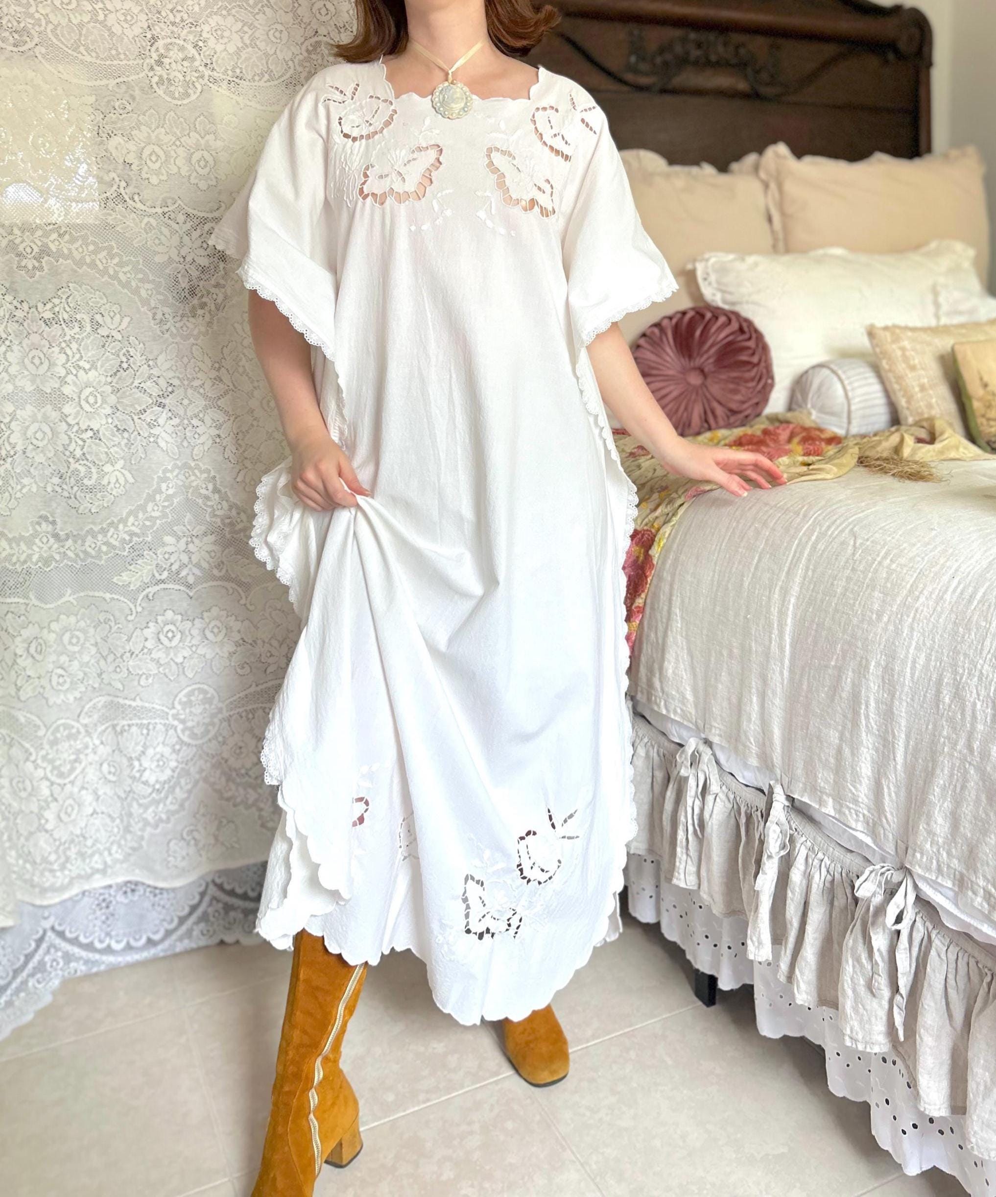 chinese dress ladies Ascot White Broderie Anglaise Midi Dress – SILKROSE main image 0