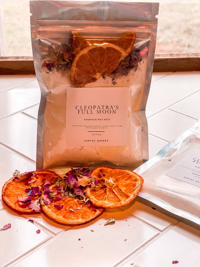 Cleopatras Full Moon Milk Bath Natural Milk Bath Aromatherapy Spa Bath Gifts Self Care Gifts Organic Skincare Bath Salts image 9