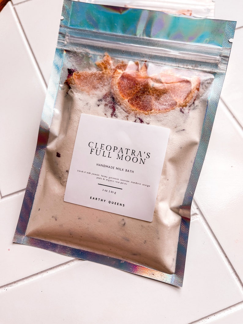 Cleopatras Full Moon Milk Bath Natural Milk Bath Aromatherapy Spa Bath Gifts Self Care Gifts Organic Skincare Bath Salts image 10