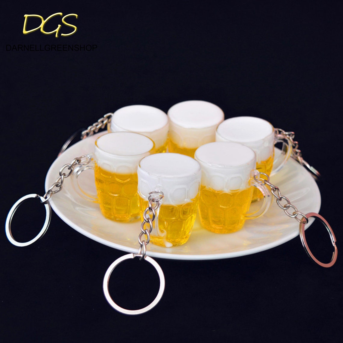 2PCS Beer KeychainBeer Cup KeyringKey HolderBag CharmCute Etsy