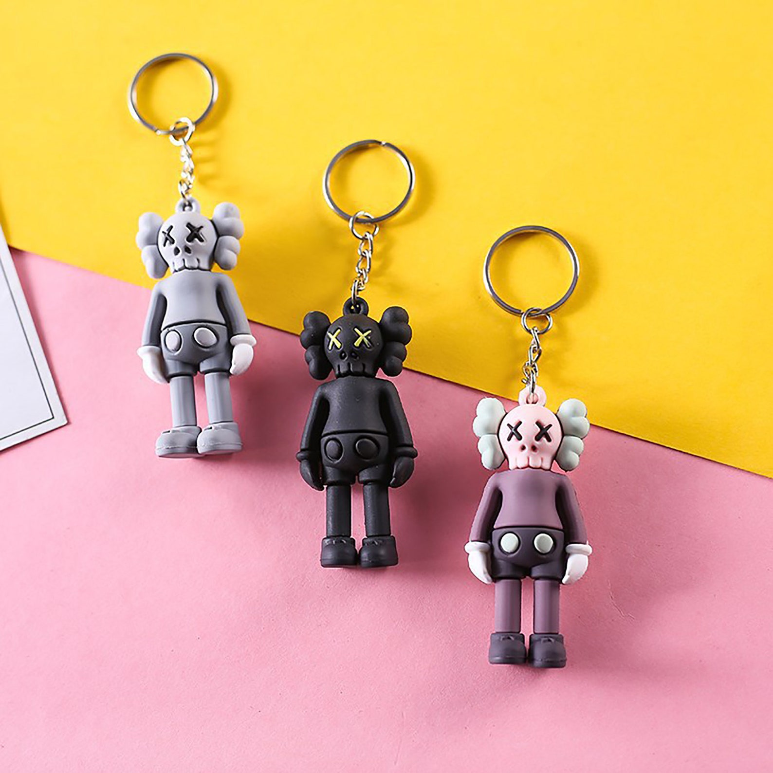 Cartoon KAWS KeychainsDoll Collectible Model Toy Etsy