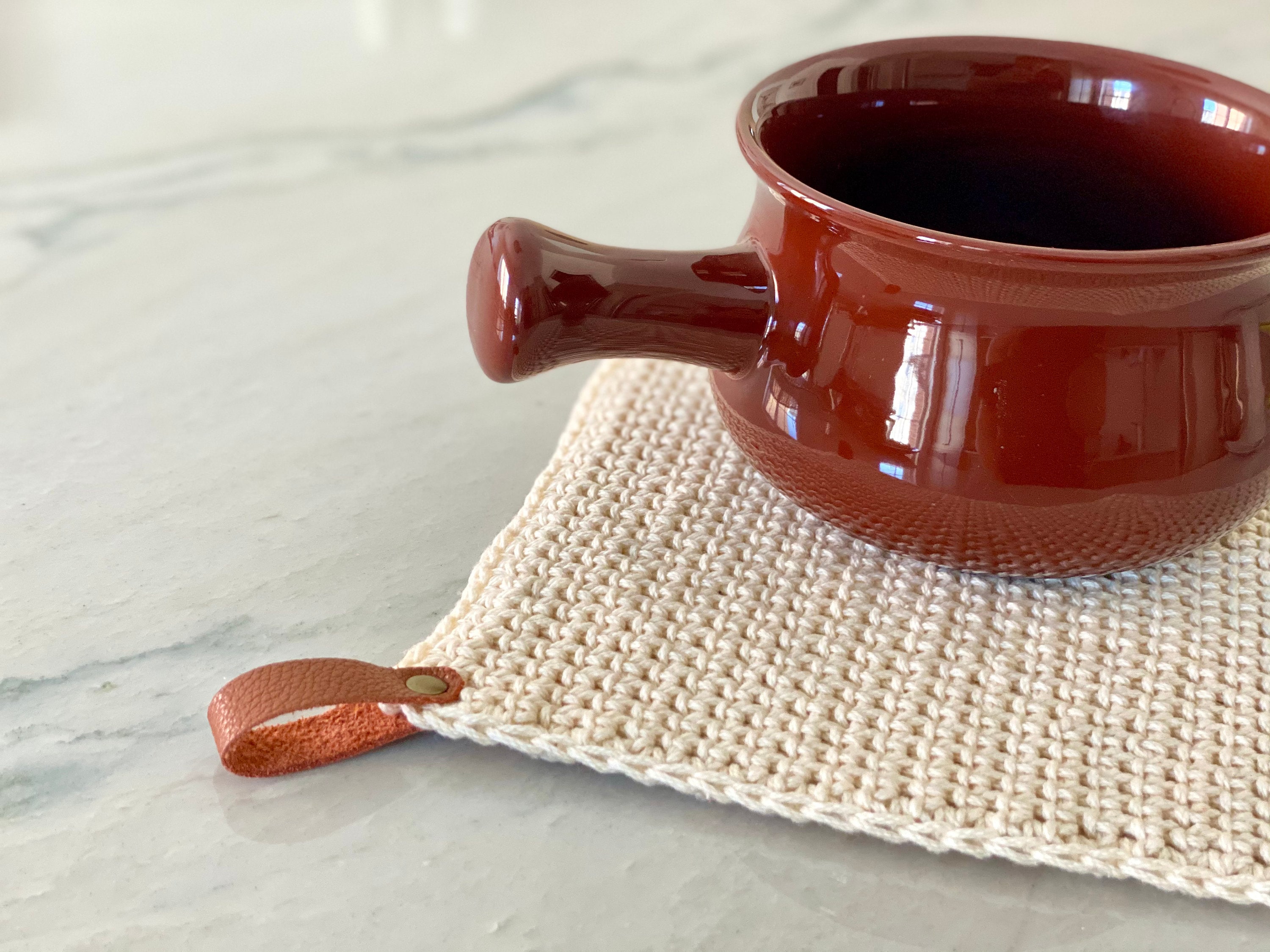 Crochet Pattern The Square Pot Holder / Oven Mitt / Trivet / Etsy