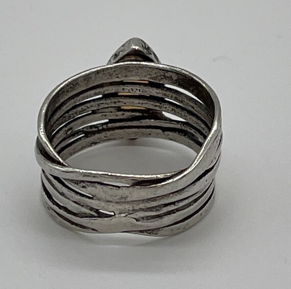 Sterling Silver Statement ring with Opal Gemstone - image 8