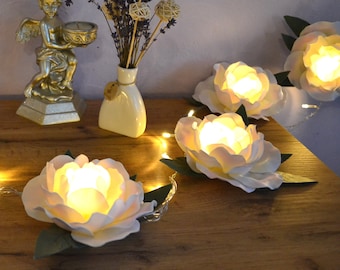 19 Pioenrozen Bloem Fairy Lights LED String Lights voor slaapkamer Open haard Garland Christmas Wedding Decor