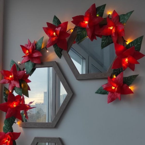 Poinsettia Garland Etsy