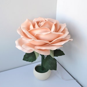 Led Rose Flower Lamp Aesthetic Nightstand Table Night Light Cottagecore Farmhouse Decor