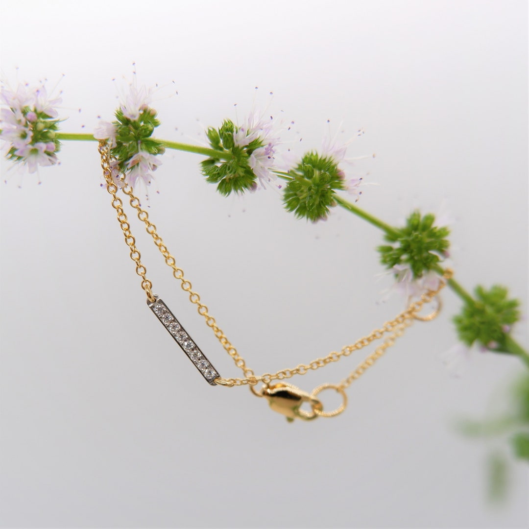 Baby's First Diamond Bracelet Classic Bar Style Etsy