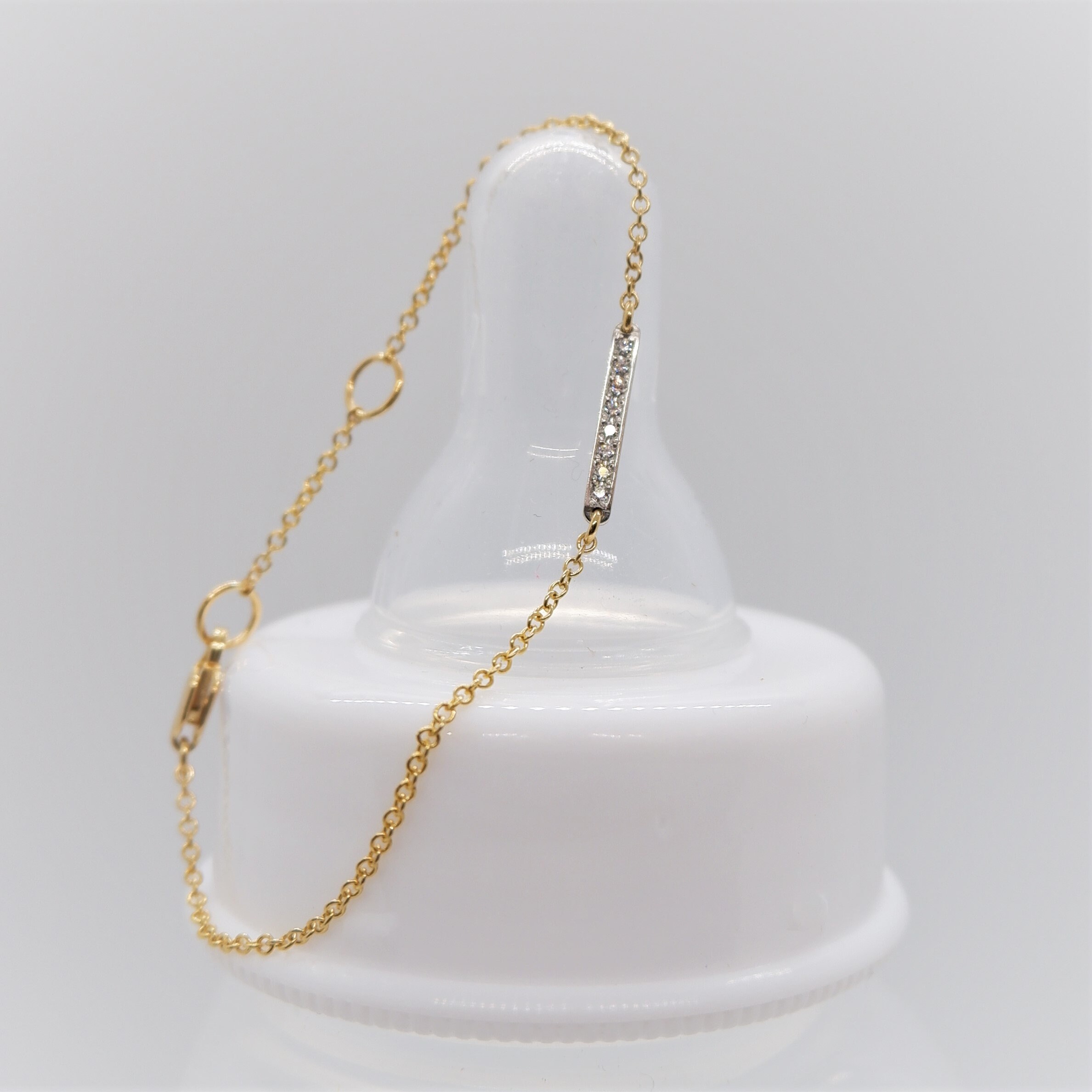 Baby's First Diamond Bracelet Classic Bar Style Etsy