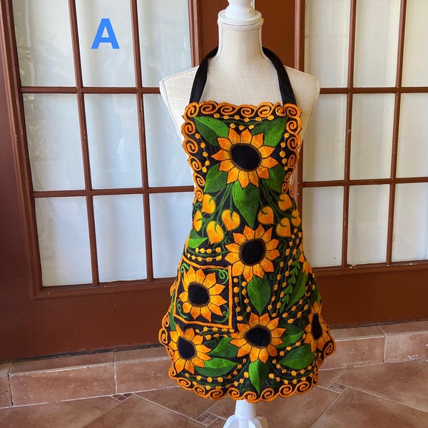 Mexican Embroidered Apron Etsy