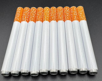 10 Pack Cigarette One Hitter Pipes - One Hit Bat 3" Metal One Hitter for Your Dugout Box - USA FREE SHIPPING