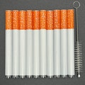 10 Pack Cigarette Serrated One Hitter Pipes - One Hit Bat 3" Metal One Hitter for Your Dugout Box