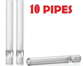 Glazen one-hitter | Pijp voor het roken van tabak - Dikglazen chillumpijp van 80 mm lang - verzonden via USPS FIRST CLASS