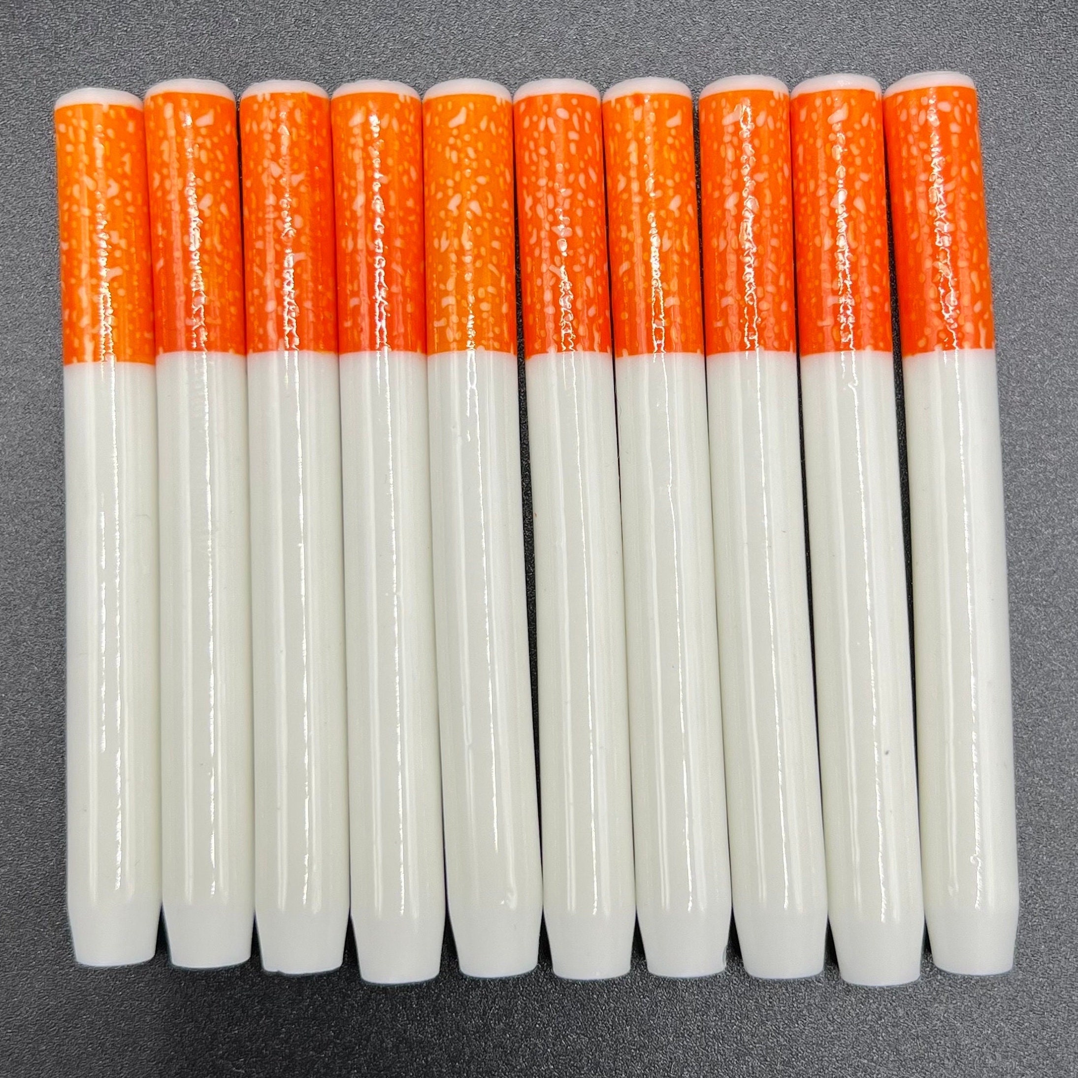 10x Ceramic One Hitter Pipes That Looks Like a Cigarette 3 Inches Long