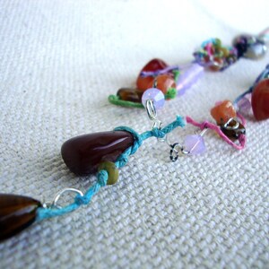 Collier coloré Perles & cabochons bois image 6