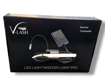 V-Lash Pro LED Eyelash Extensions Tweezers Lamp System Kit. Remote pedal. Lightweight.  Durable.  Premium craftsmanship. Ergonomic design.