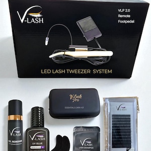 V-LASH PRO Fernbedienungs-LED-Wimpernverlängerungssystem: Sofortige Heilung, länger andauernd. Pedalfernauslösung.