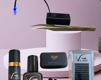 V-Lash Pro LED Touch Control Eyelash Extensions Curing Tweezer Lamp, Essentials Kit. Lightweight. Cordless.