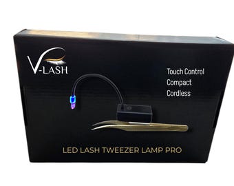 LED Touch Control Eyelash Extensions Curing Tweezer Lamp, Essentials Kit. Lightweight. Cordless.