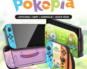 Pokemon Pokopia skin for Nintendo Switch 2: dock, console, and joycon skins