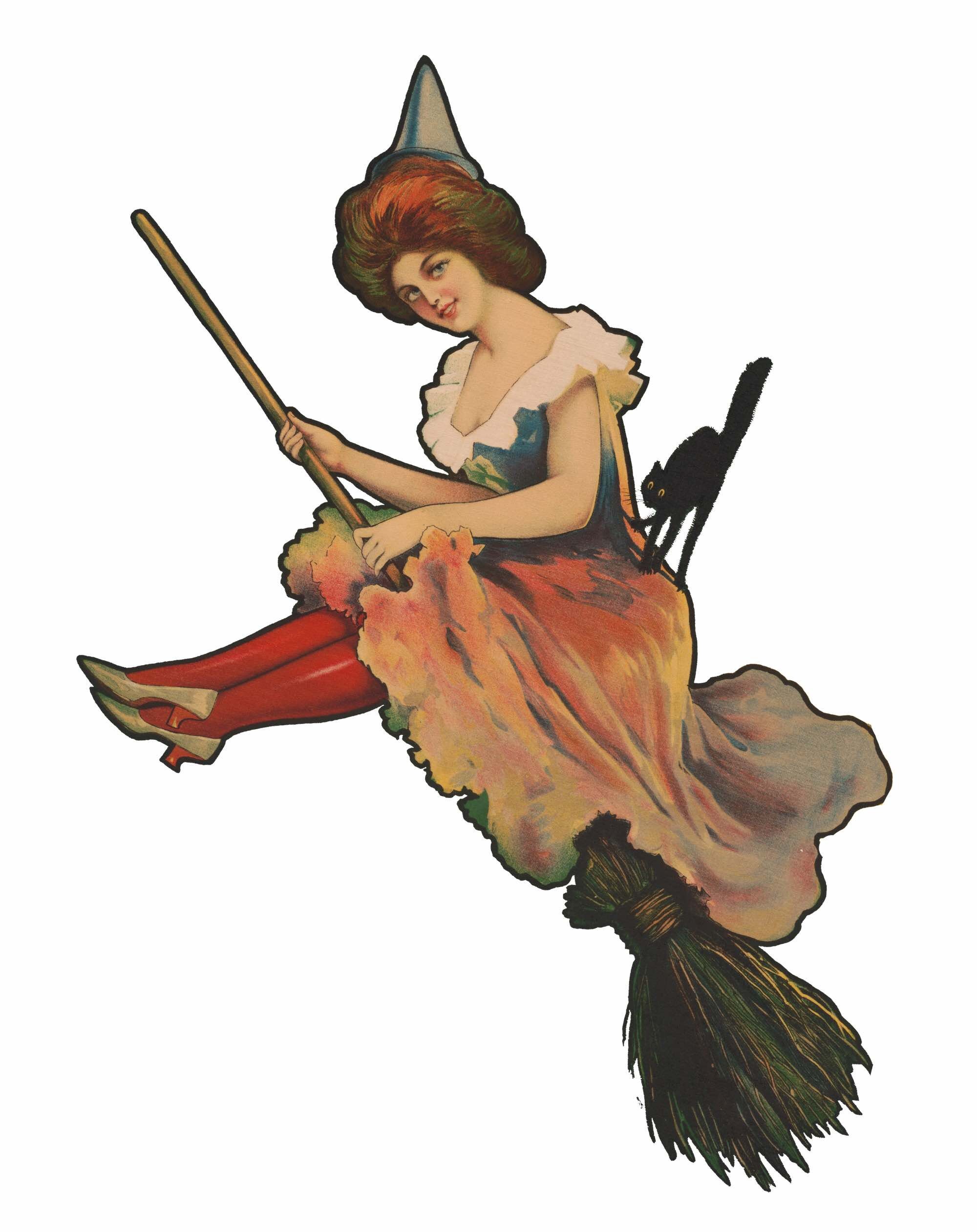 Vintage Witch Temporary Halloween Tattoo FREE SHIPPING Etsy