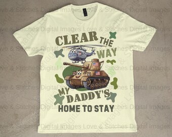 Kids Military Homecoming T-Shirt | Welcome Home Daddy/Mommy Shirt | Personalized Army Family Reunion Tee | Patriotic Deployment Return Gift