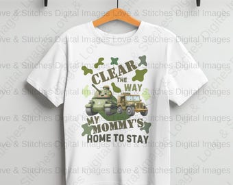 Kids Military Homecoming T-Shirt | Welcome Home Daddy/Mommy Shirt | Personalized Army Family Reunion Tee | Patriotic Deployment Return Gift