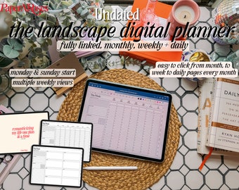 Undated Digital Planner - Portrait - Minimal - Goodnotes Planner - iPad Planner