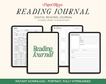 ULTIMATE Digital Reading Journal - Goodnotes, Book Tracker, Reading Tracker, Planner, iPad Reading Journal, Bookish