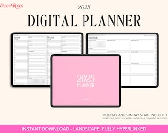 2025 Digital Life Planner - Landscape - Goodnotes Planner - iPad Planner