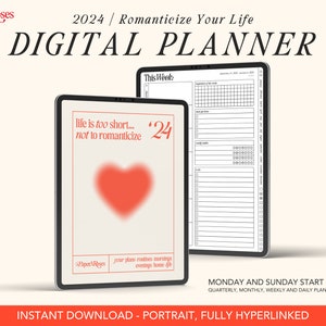 2024 Digital Planner - Portrait - Minimal - Goodnotes Planner - iPad ...