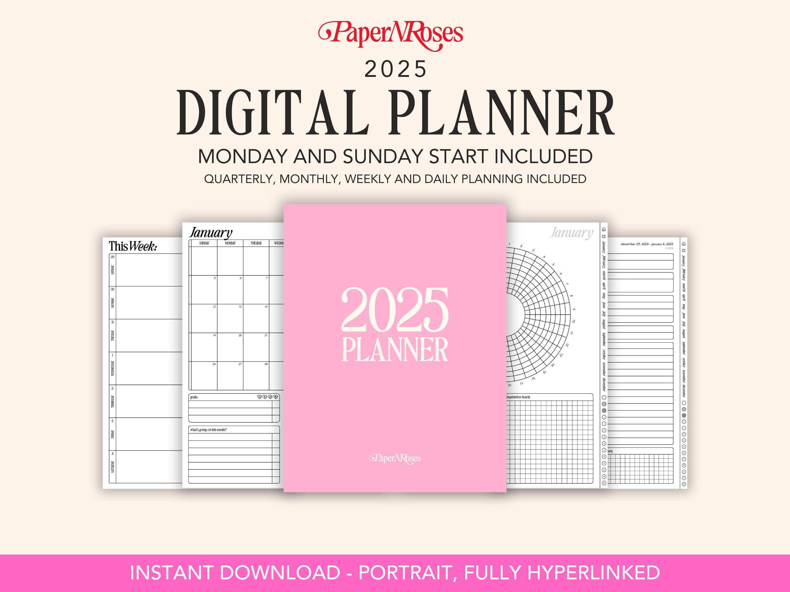 2025 Digital Life Planner - Portrait - Goodnotes Planner - iPad Planner