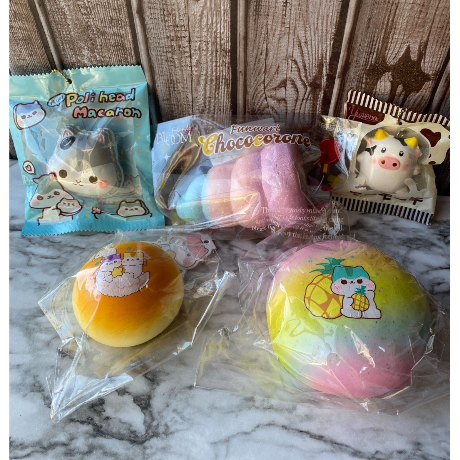 New Bundle of 5 Squishy Squishies iBloom Chococorone Yumeno
