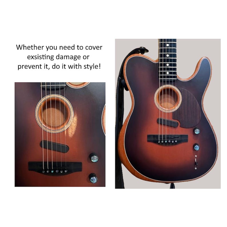 Acoustasonic Telecaster (Player) Pickguard | Solid Wood | Custom Guitar Part image 3
