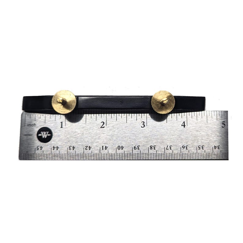 Adjustable Ebony Mandolin Bridge, Compensated Unslotted Saddle, Solid Brass Hardware Upgrade image 5