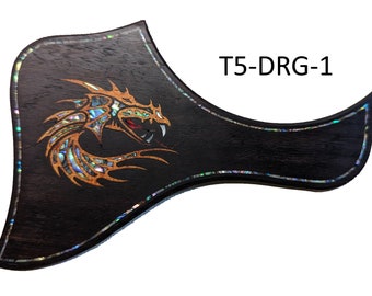Taylor T5 Dragon Pickguard w/Mother of Pearl-Abalone (Fits 5" Diameter Rosette)