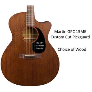 Martin GPC 15ME Custom Cut Pickguard | Solid Wood Guitar Accessories | Handcrafted Guitar Parts for Martin & Other Acoustic Guitars