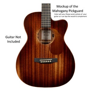 Fits Martin DJR-E Dreadnought Junior Guitar Pickguard | Rosewood Mahogany Handcrafted Replacement Guitar Parts & Accessories imagen 2