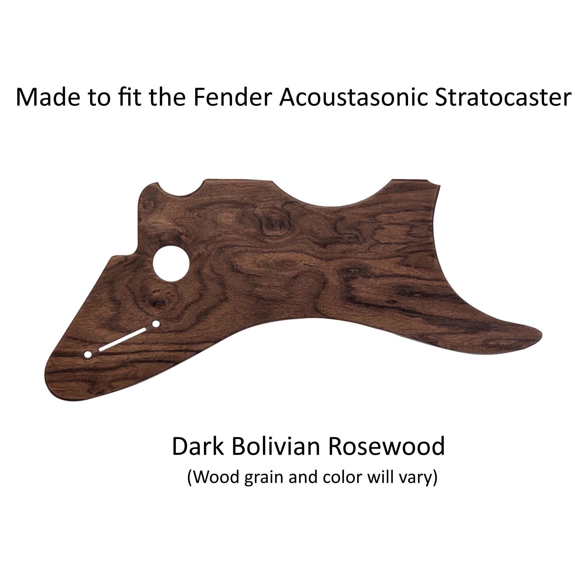 fender Acoustasonic Stratcaster ロックピン&ペグ Fender Acoustasonic Stratocaster Guitar Pickguard, Custom Cut