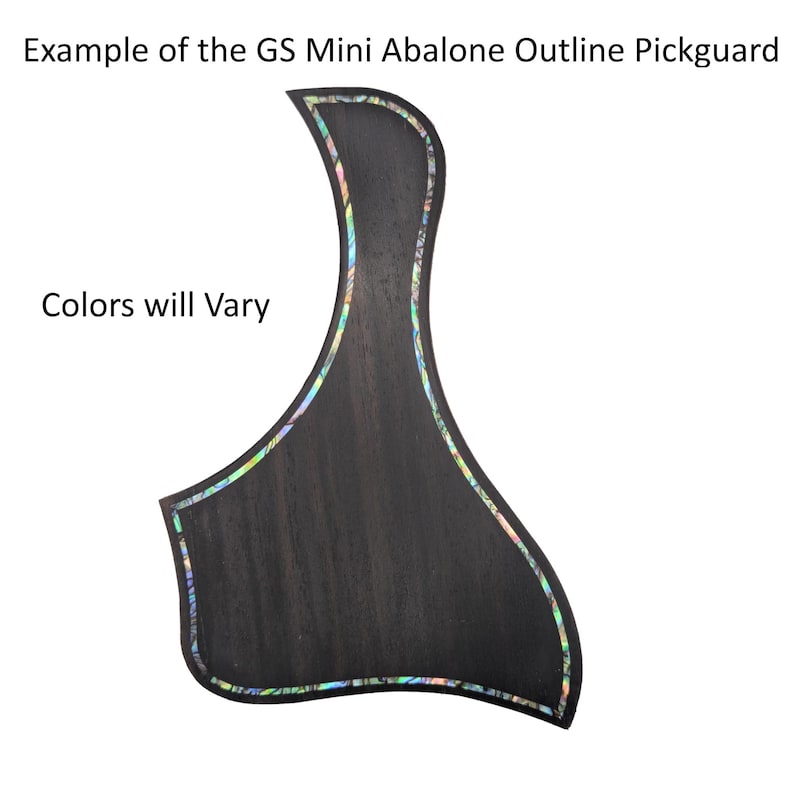 Taylor & Teardrop Solid Rosewood Guitar Pickguard with Colorful Abalone Inlay Outline Four Size Options image 4