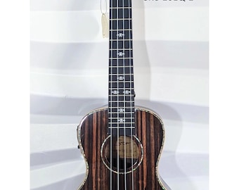 Smiger Acoustic Electric Concert Size Ukulele AA Ebony Wood