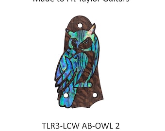 Taylor Guitar Truss Rod Cover – Abalone Owl Inlay, Fits GS Mini