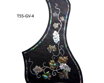Taylor Pickguard w/Mother of Pearl & Abalone Grapevine Design  (Fits 5.5" Diameter Rosette)