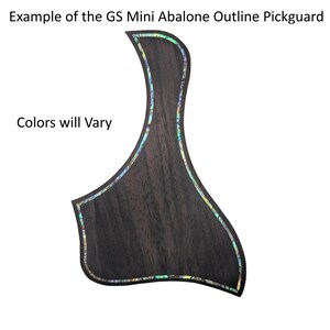 Taylor & Teardrop Solid Rosewood Guitar Pickguard with Colorful Abalone Inlay Outline Four Size Options image 6