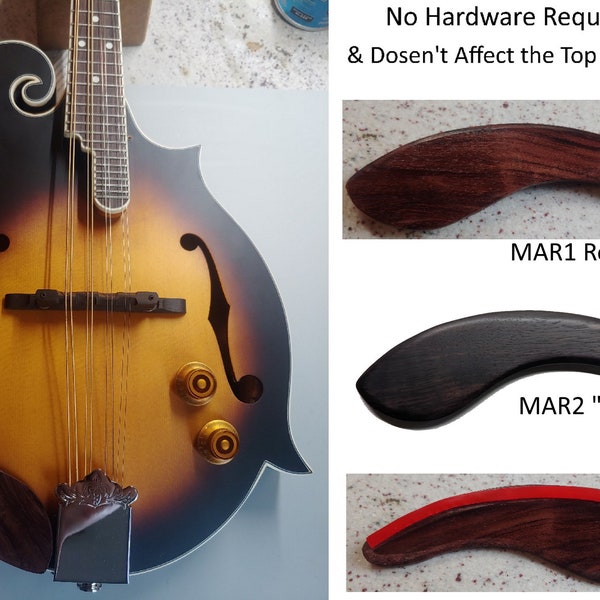 Mandolin Armrest Solid Wood - No Hardware Needed!  NEW Flamed Maple!